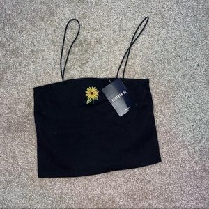 black tank top with sunflower